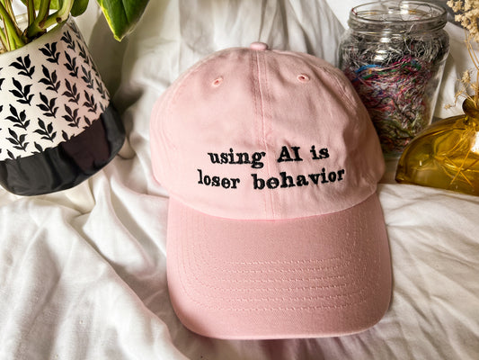 using AI is loser behavior cap (PREORDER)