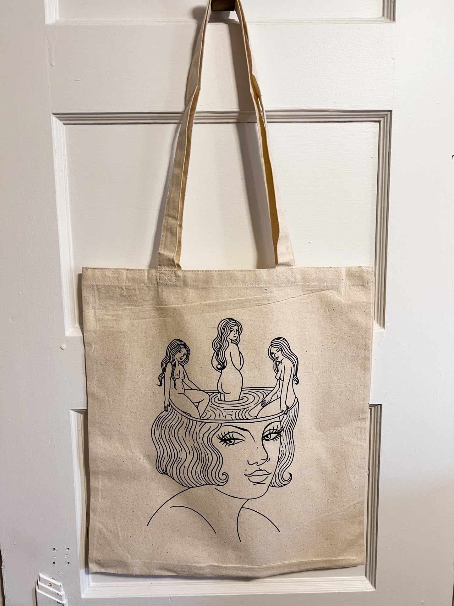 skinny dipping tote bag