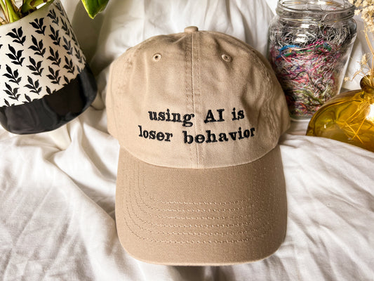 using AI is loser behavior cap (PREORDER)