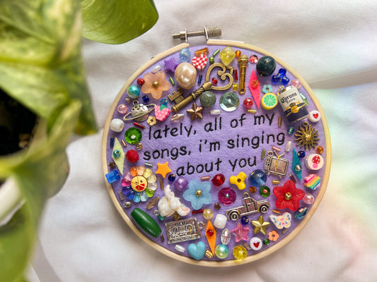 SALLY remi wolf charm embroidery