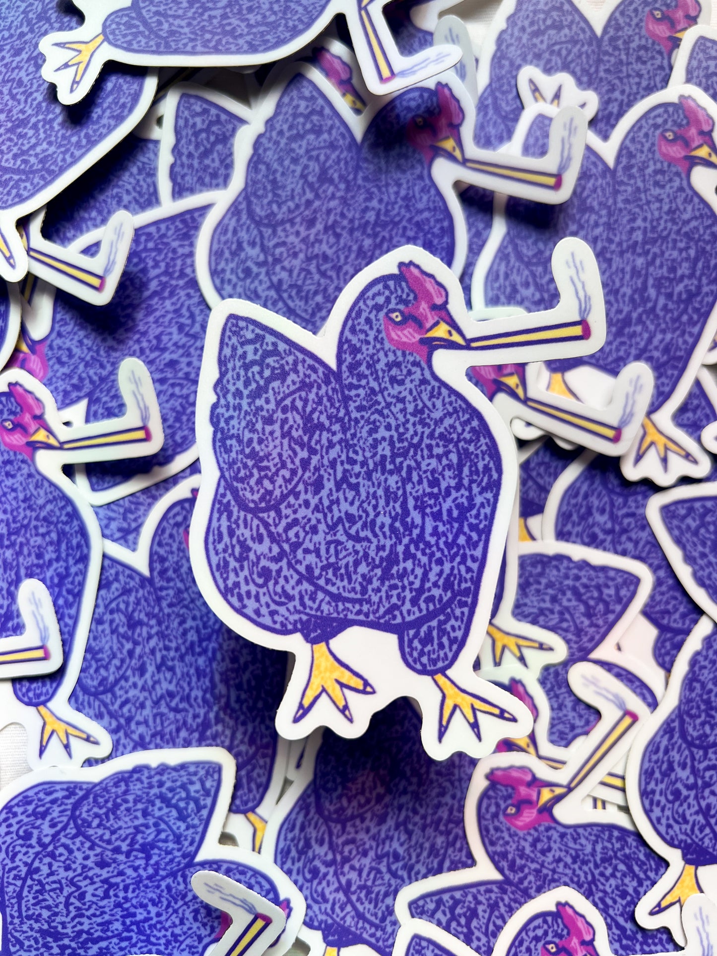 smoking chicken sticker