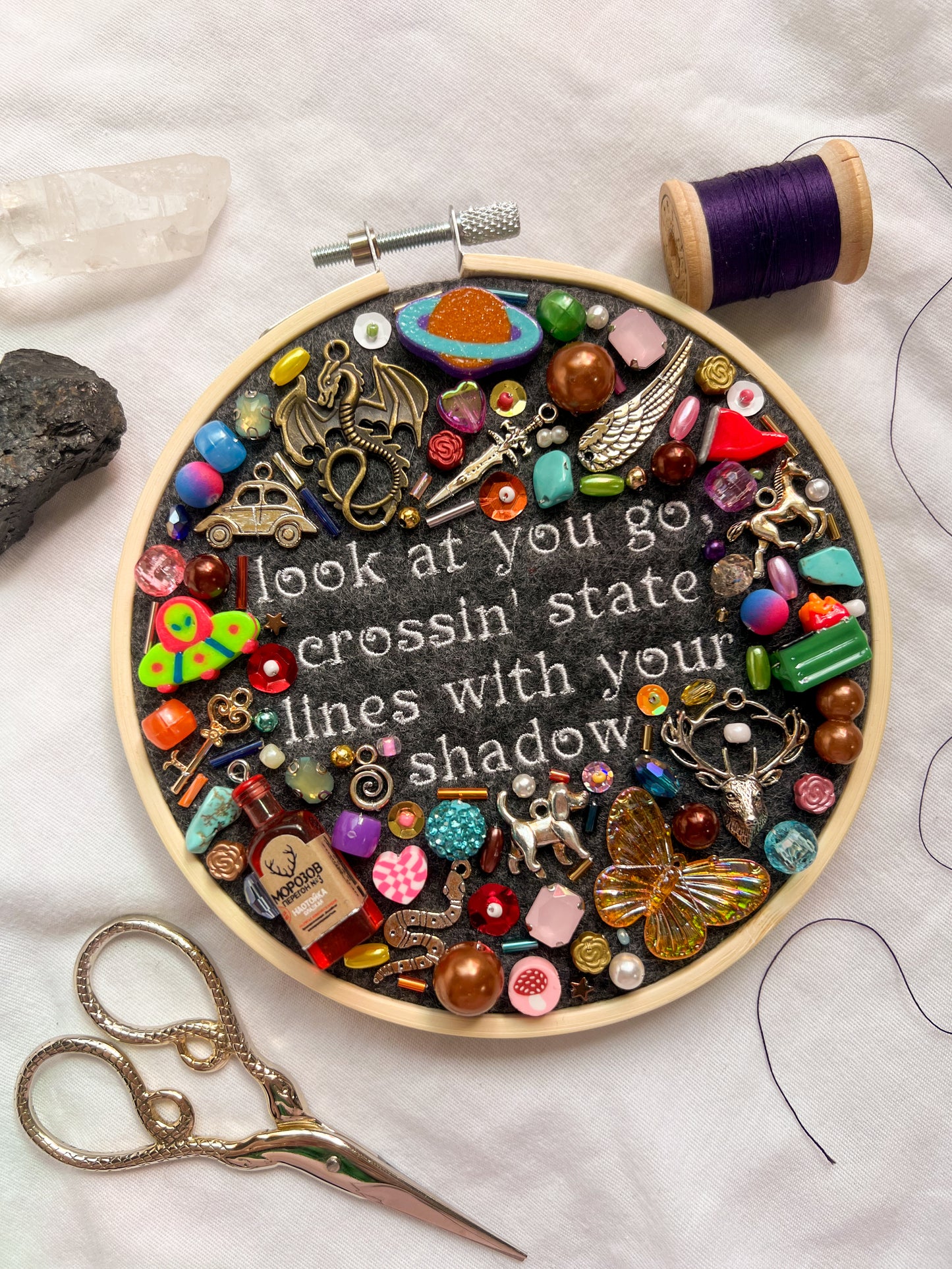 DASHBOARD noah kahan charm embroidery