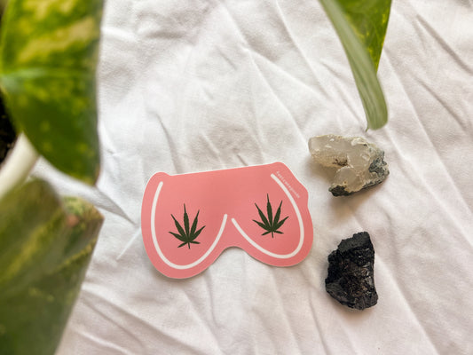 weed boobies sticker