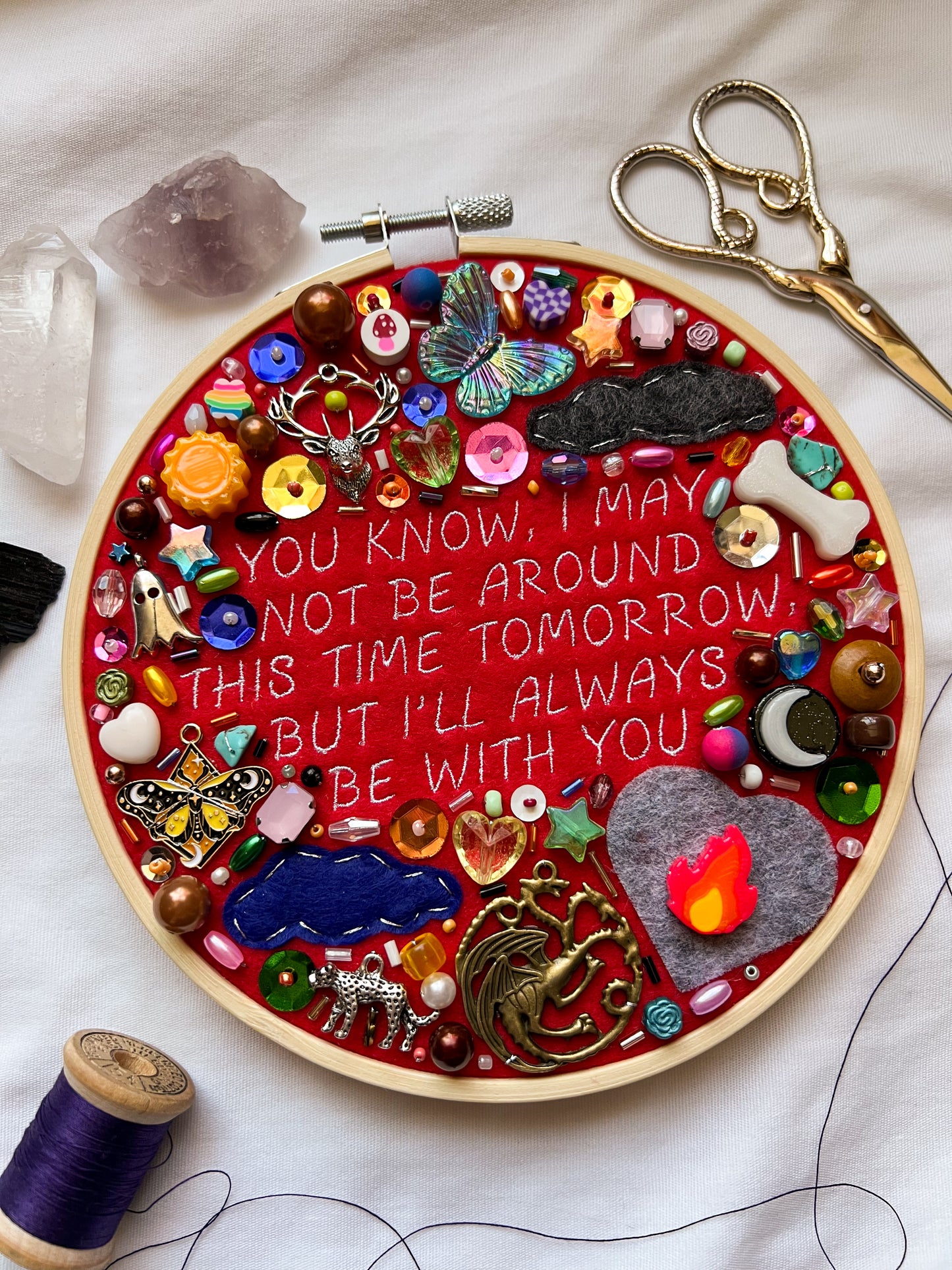 THIS TIME TOMORROW brandi carlile charm embroidery