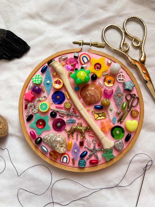 aphrodite bone charm embroidery