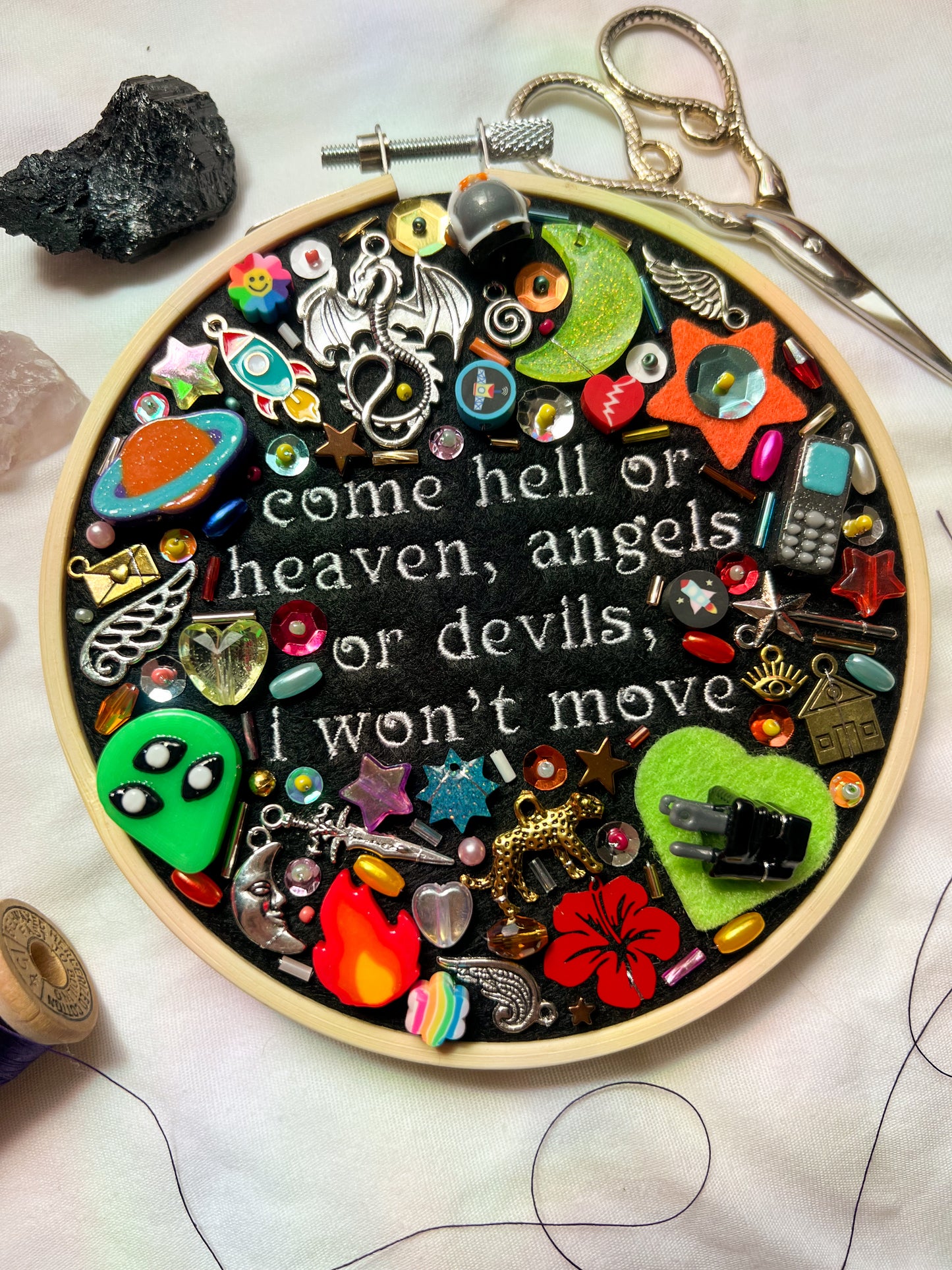 I WON'T QUIT ON YOU hayley williams charm embroidery