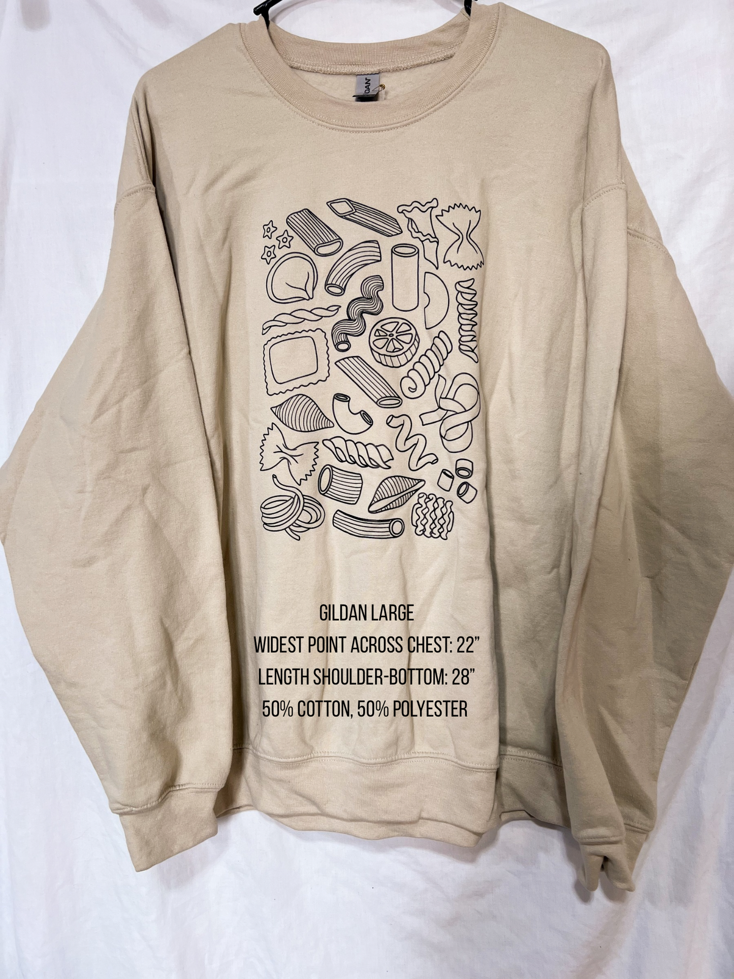 pasta screen-print shirt