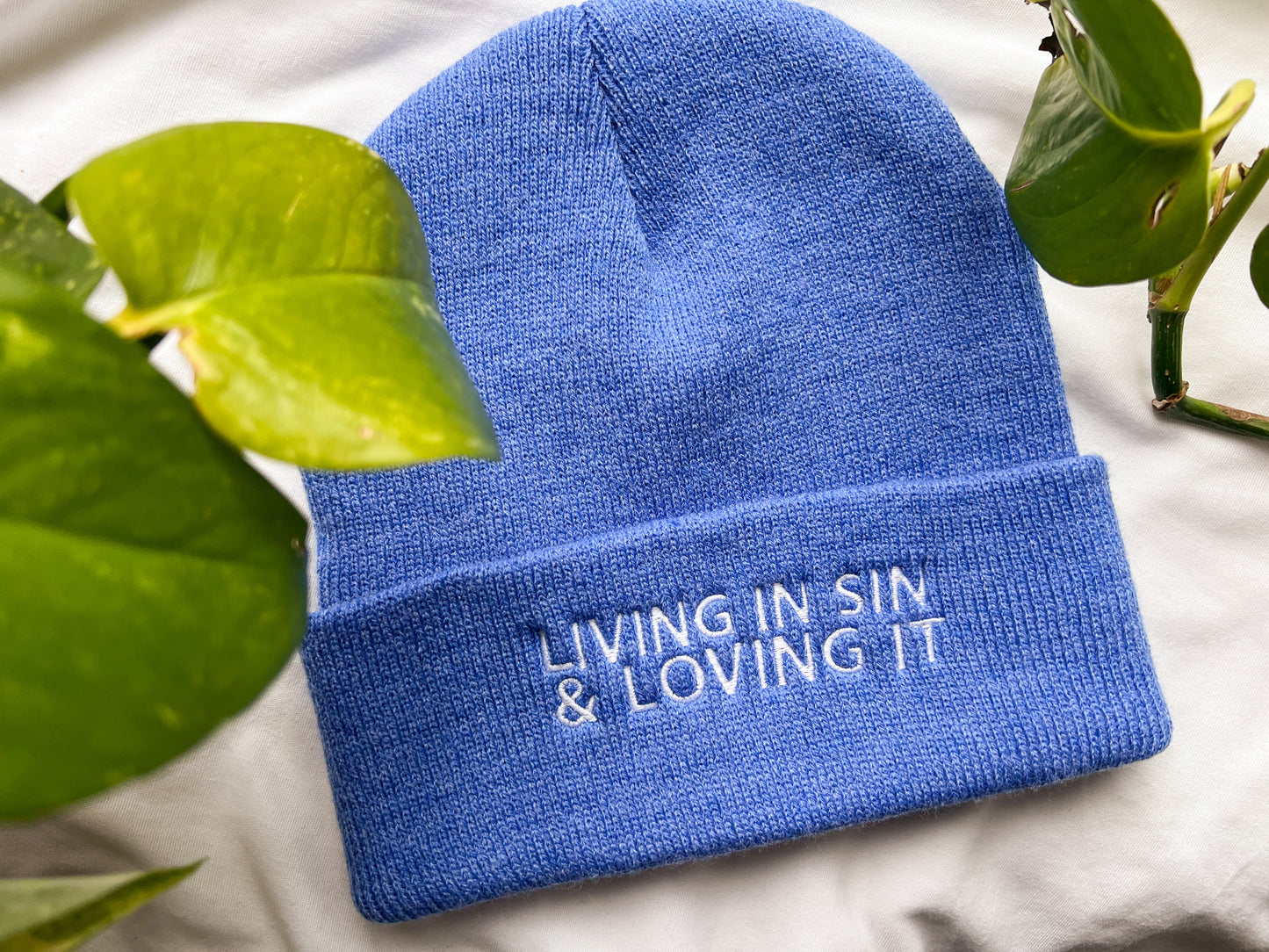 living in sin & loving it beanie