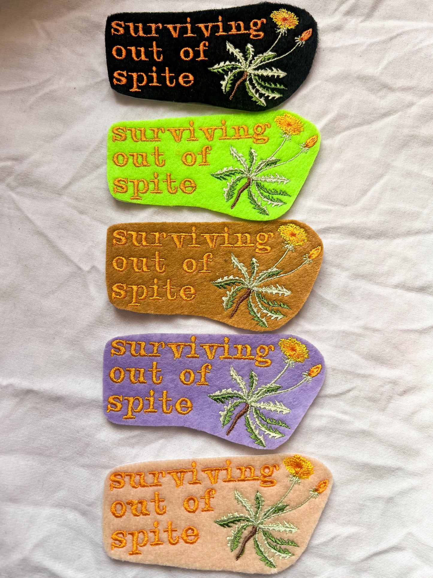 surviving out of spite MYSTERY COLOR iron-on patch