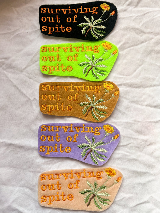 surviving out of spite MYSTERY COLOR iron-on patch