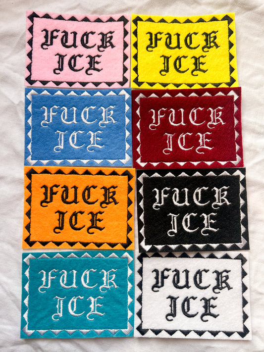 FUCK ICE MYSTERY COLOR iron-on patch