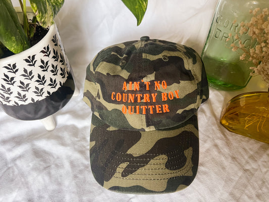 the giver “ain’t no country boy quitter” cap (PREORDER)