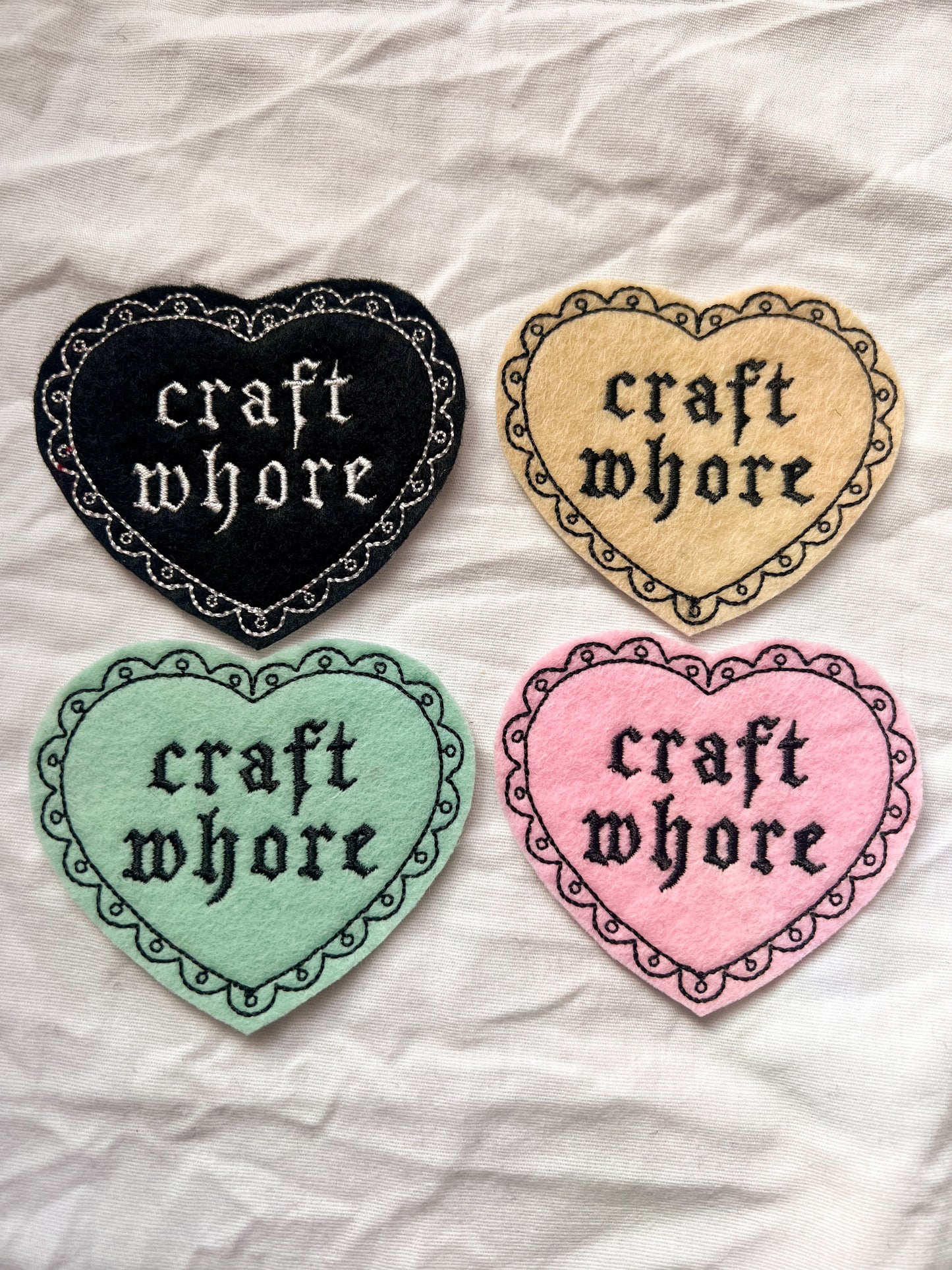 craft whore MYSTERY COLOR iron-on patch