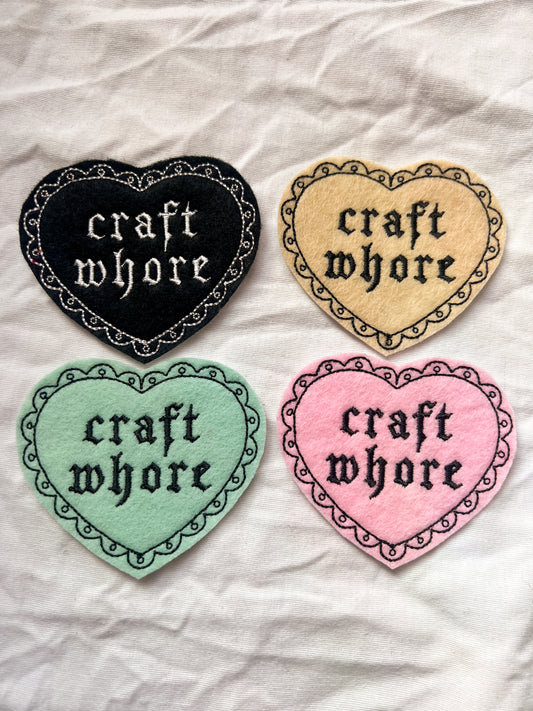 craft whore MYSTERY COLOR iron-on patch