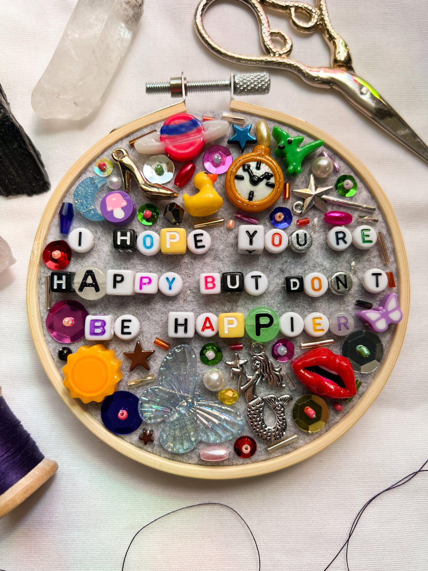 HAPPIER olivia rodrigo charm embroidery