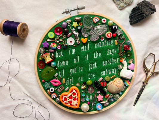 THE SUBWAY chappell roan charm embroidery (counting down all of the days)