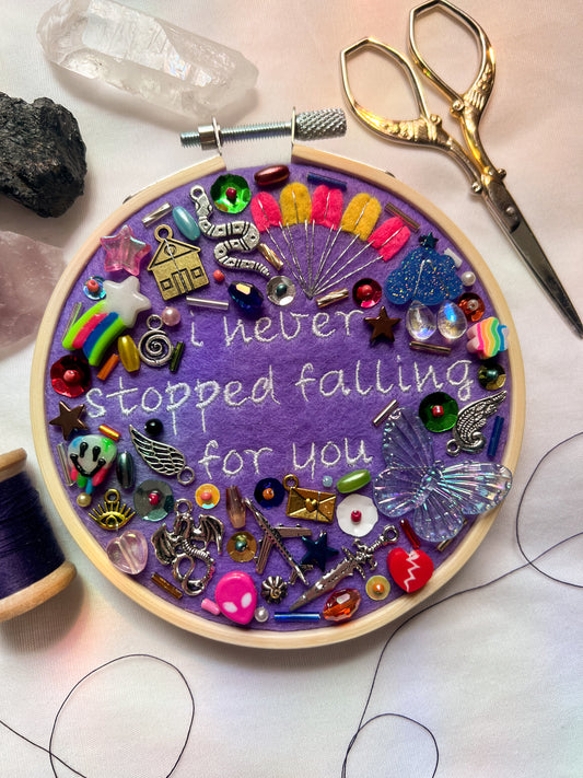 PARACHUTE (purple, never stopped falling) hayley williams charm embroidery