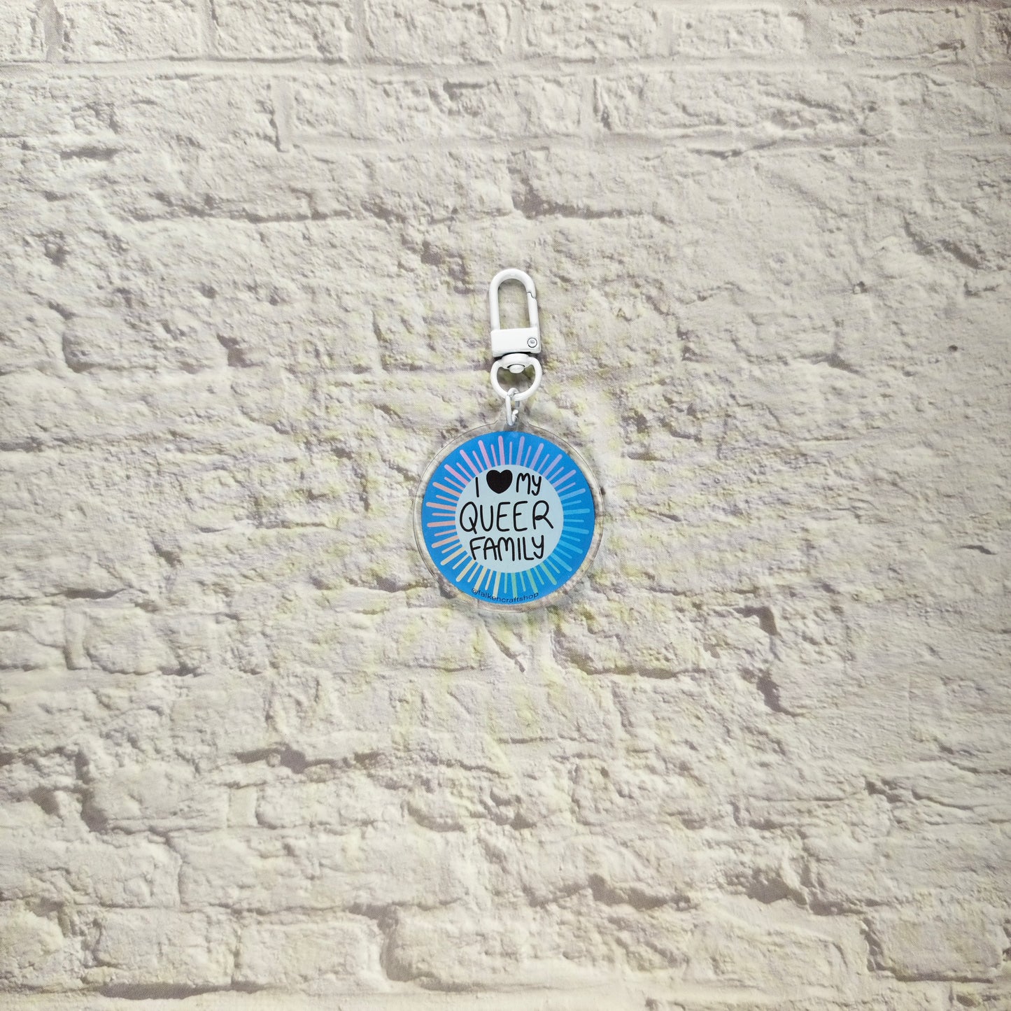 I Love My Queer Family Acrylic Keychain - FalkenCraft