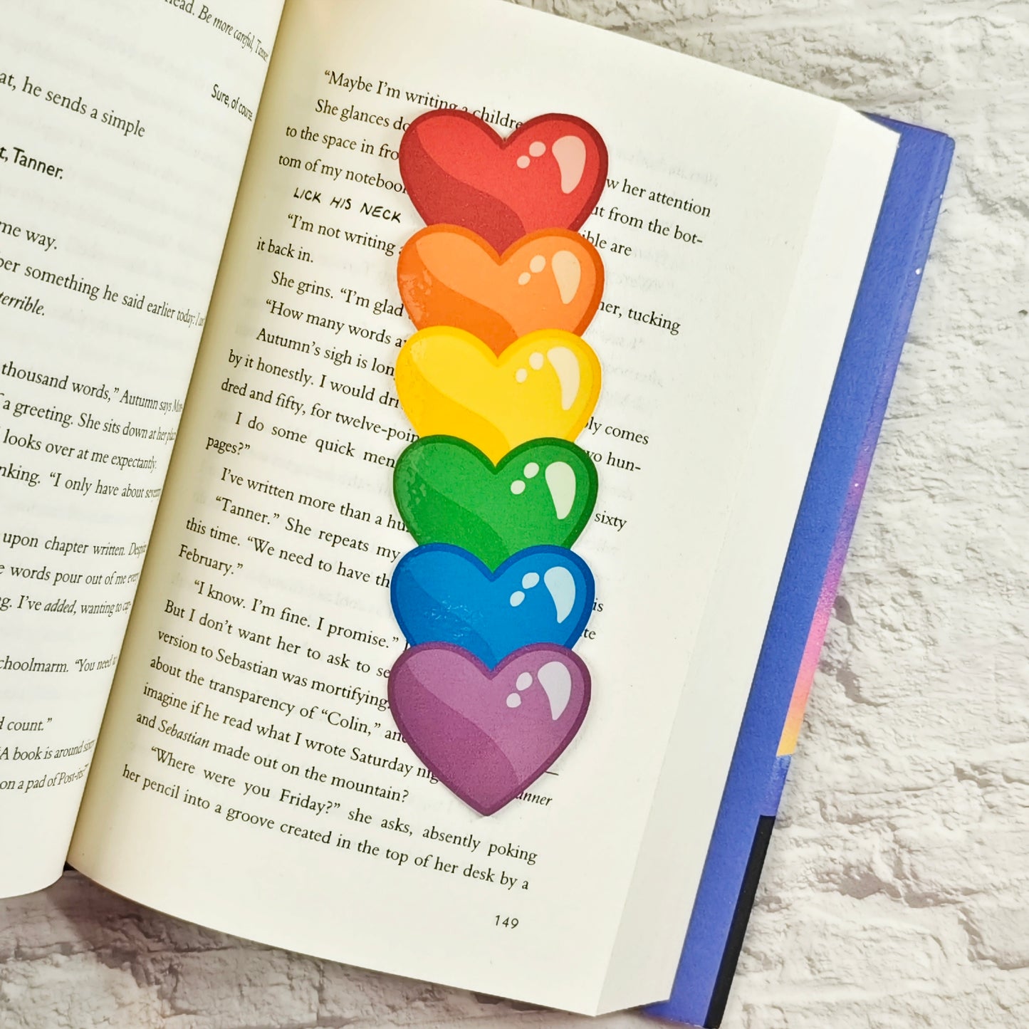 Rainbow Heart Bookmark - FalkenCraft