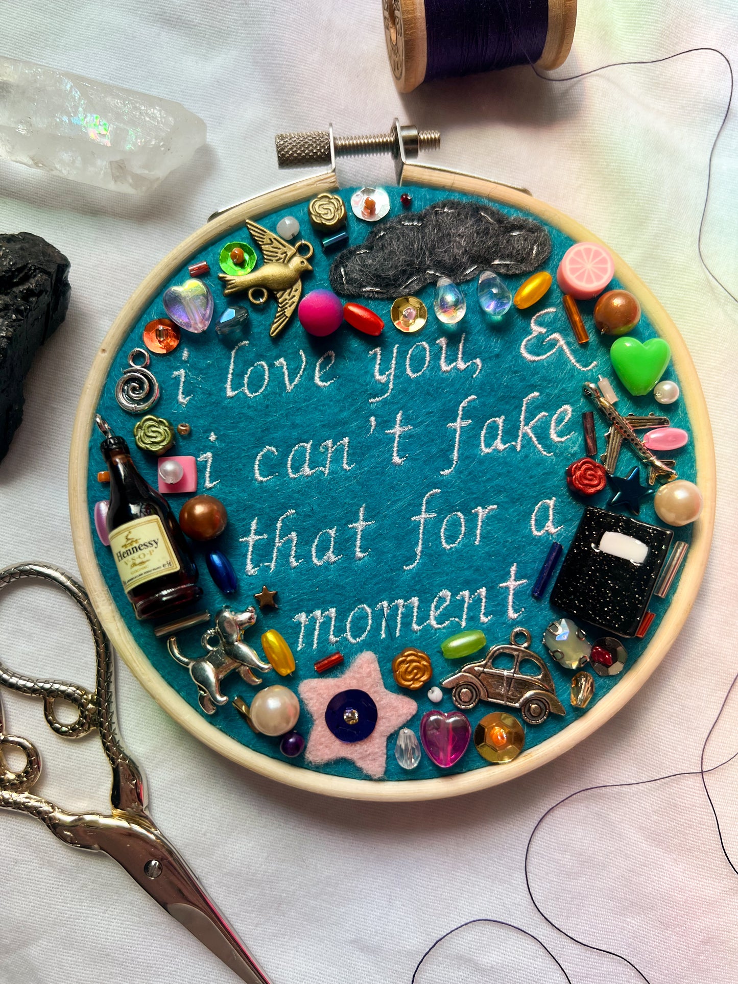 WE GO WAY BACK noah kahan charm embroidery
