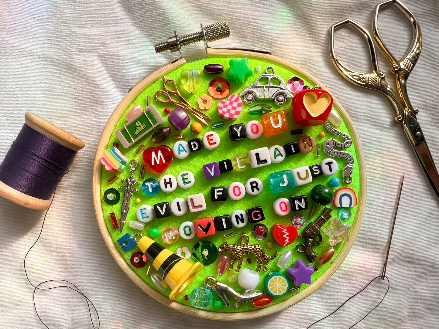 THE SUBWAY chappell roan charm embroidery (made you the villain)