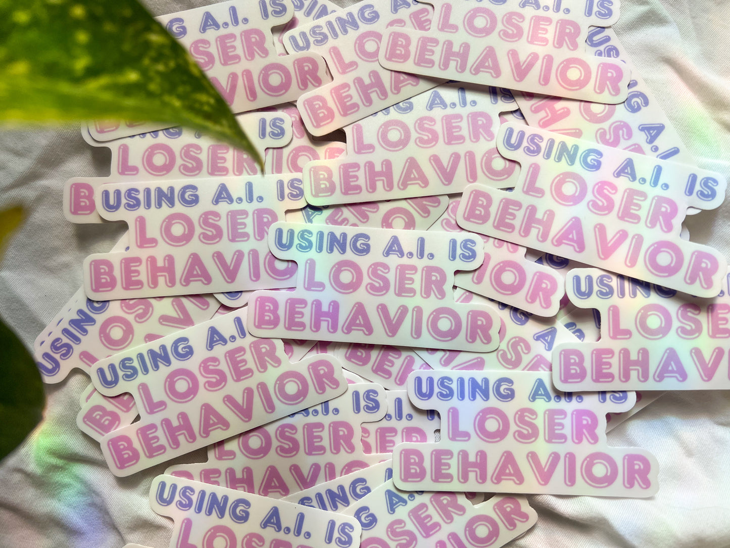 using AI is loser behavior sticker (PREORDER)