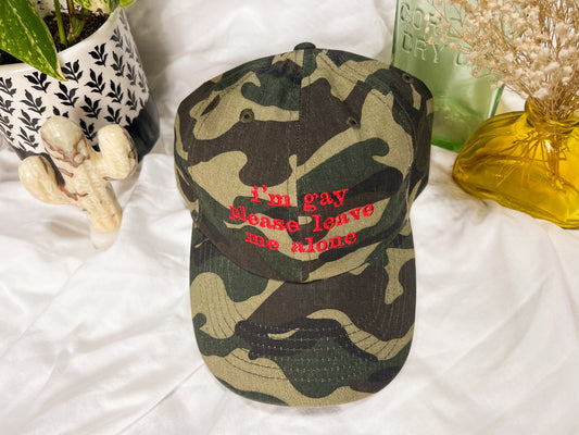 i'm gay please leave me alone cap (PREORDER)