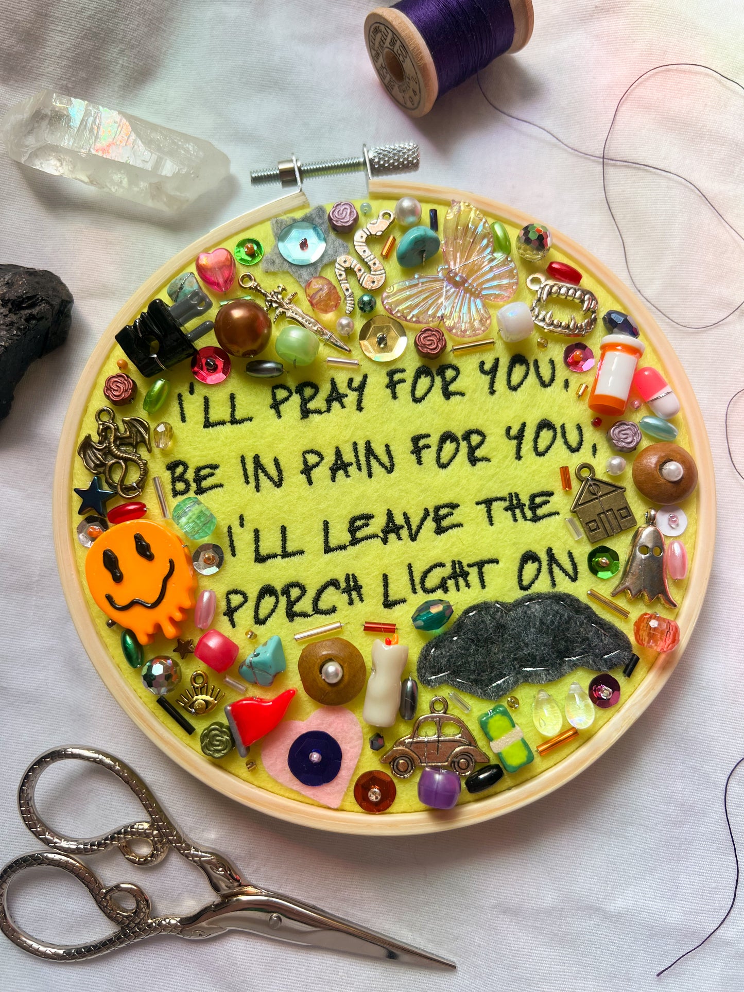 PORCH LIGHT noah kahan charm embroidery