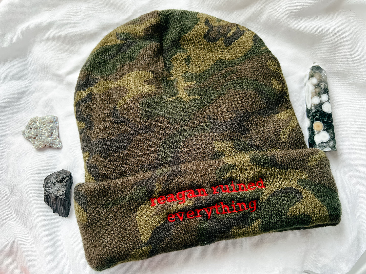reagan ruined everything beanie