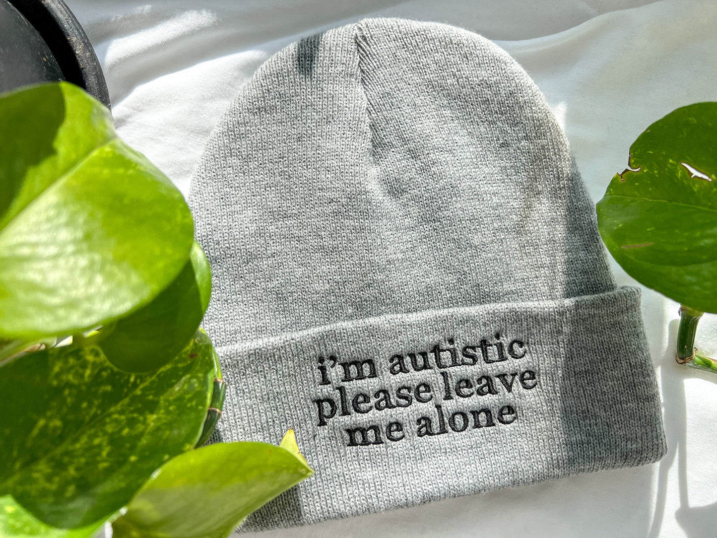 i’m autistic please leave me alone beanie