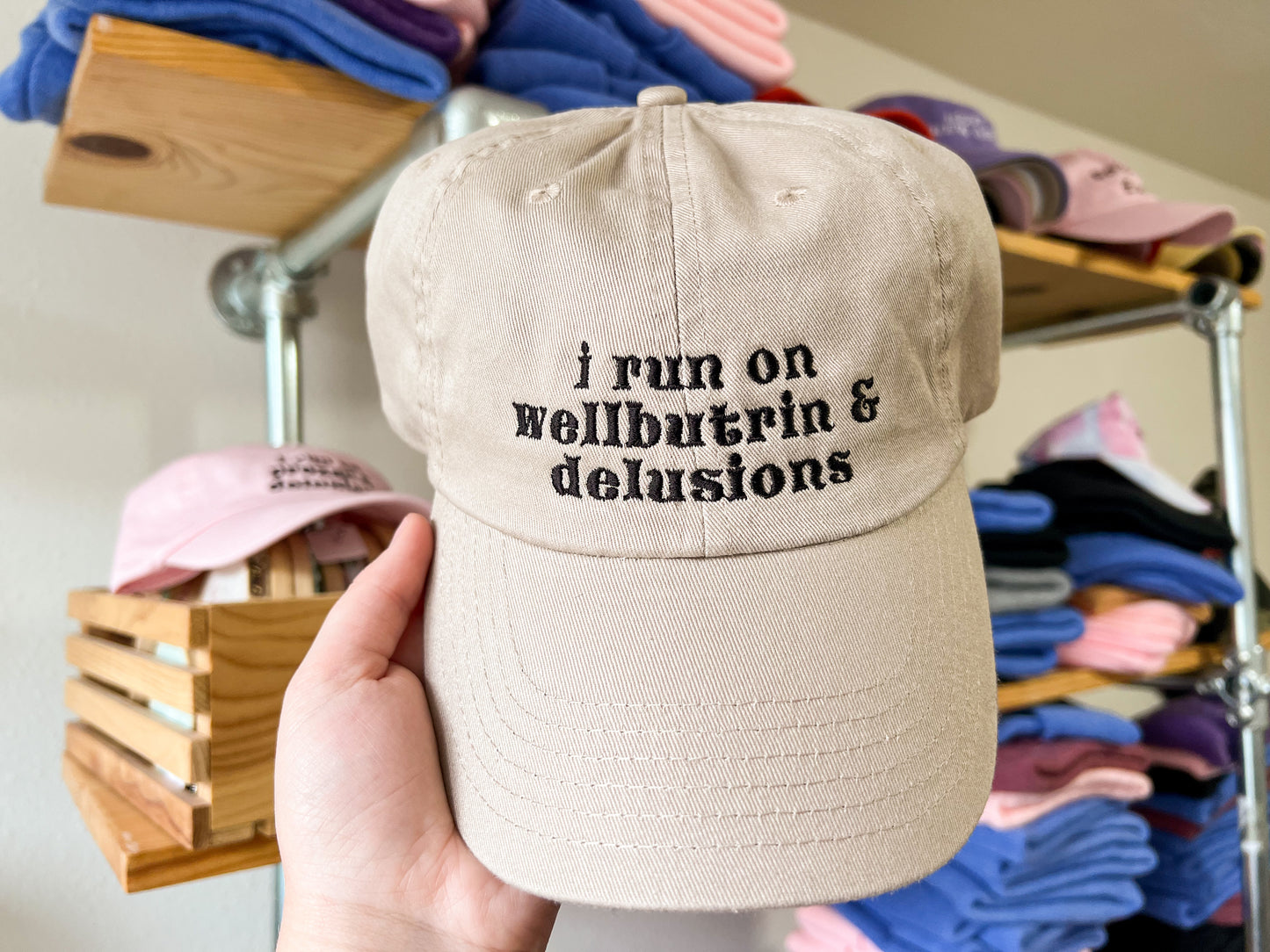 i run on ____ & delusions cap (PREORDER-customized)