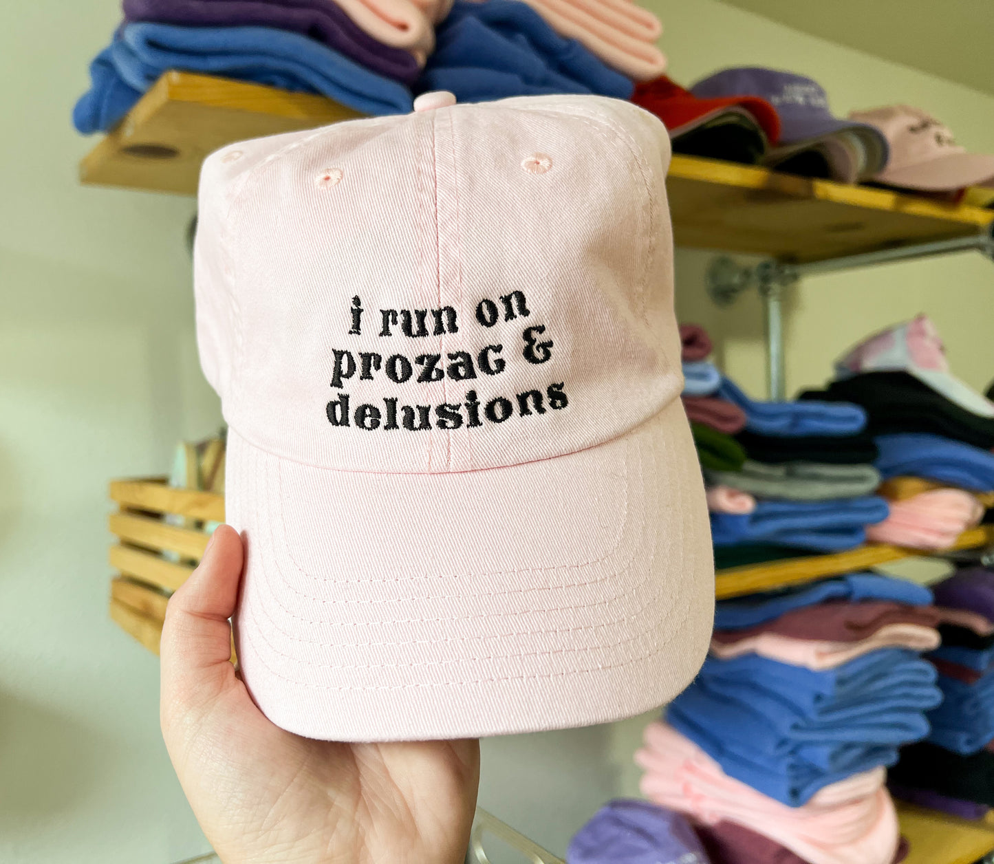 i run on ____ & delusions cap (PREORDER-customized)