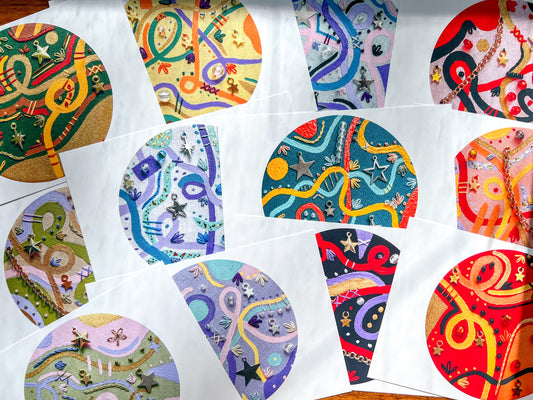 zodiac abstract prints