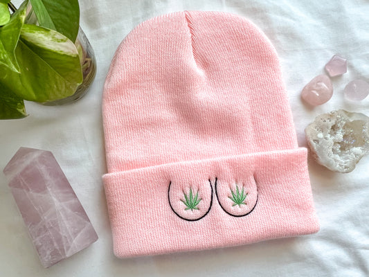 weed boobies beanie