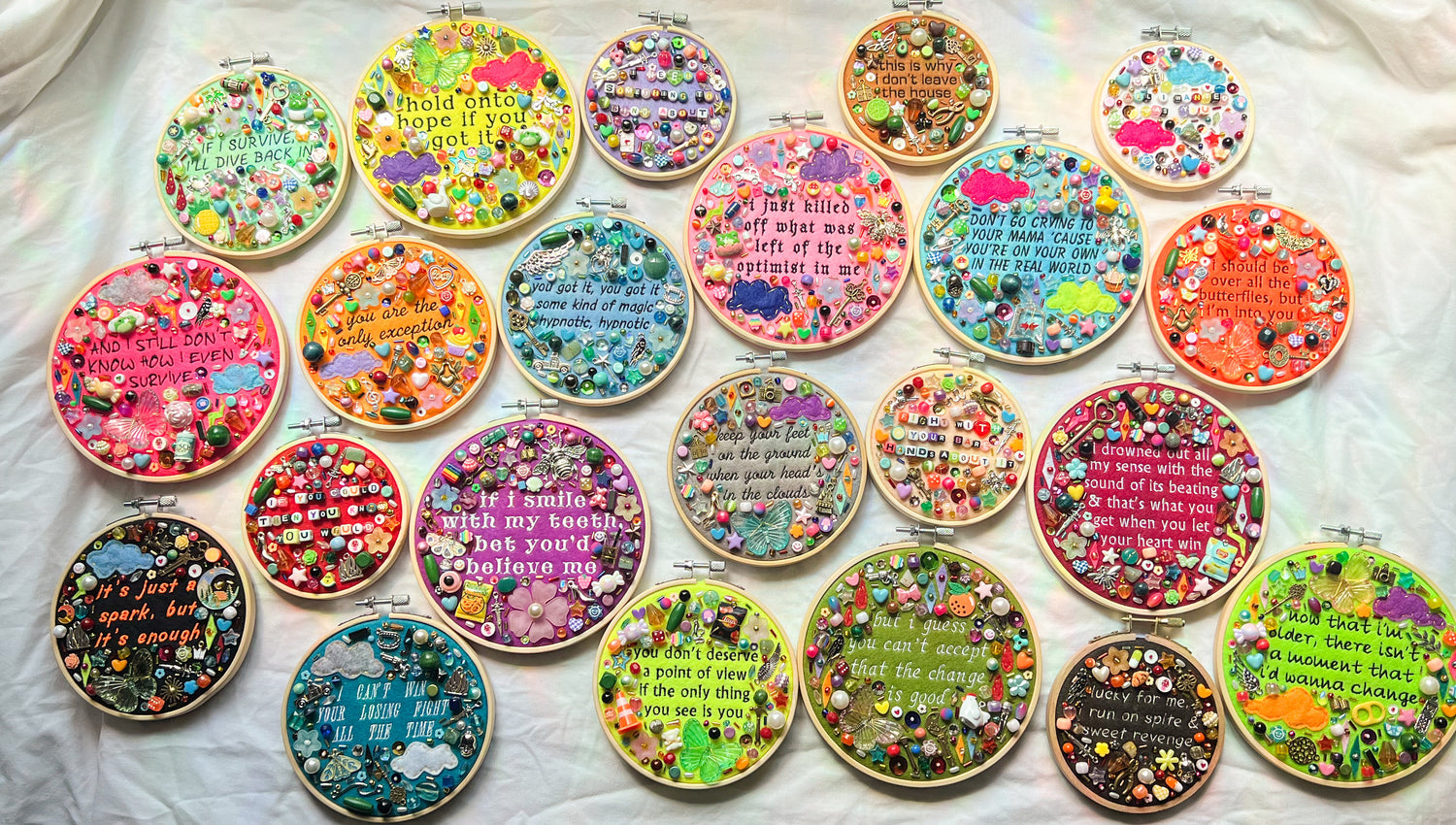 charm embroidery hoops