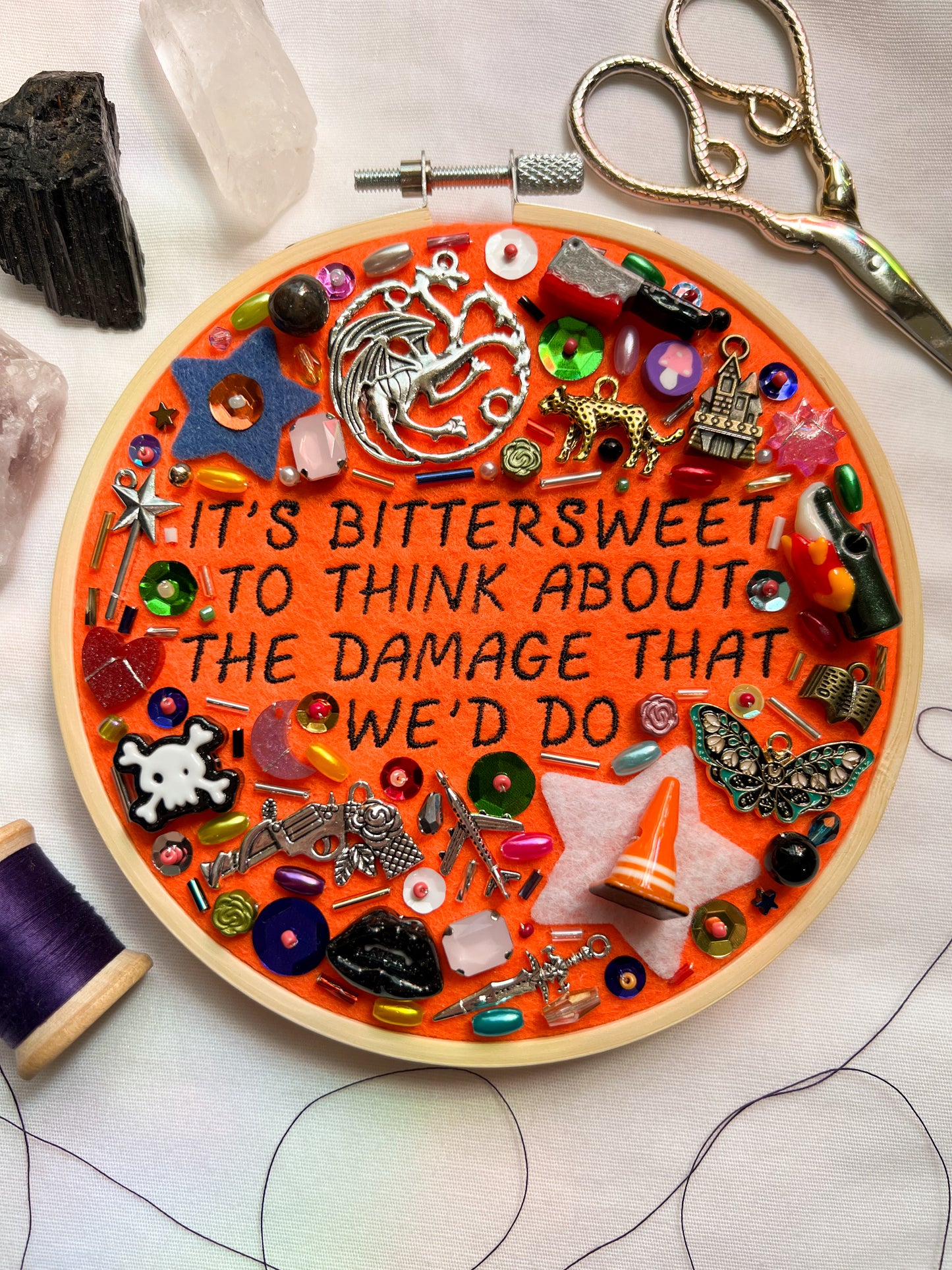 FAVORITE CRIME olivia rodrigo charm embroidery