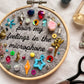 DON’T SMILE sabrina charm embroidery hoop