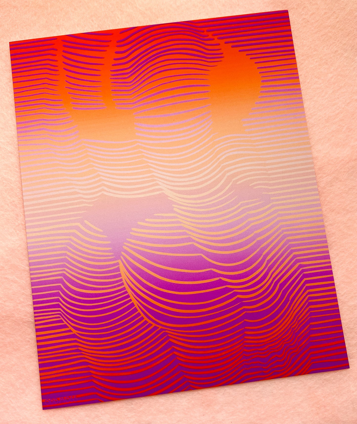 lesbian flag abstract figure print - odd moss studio