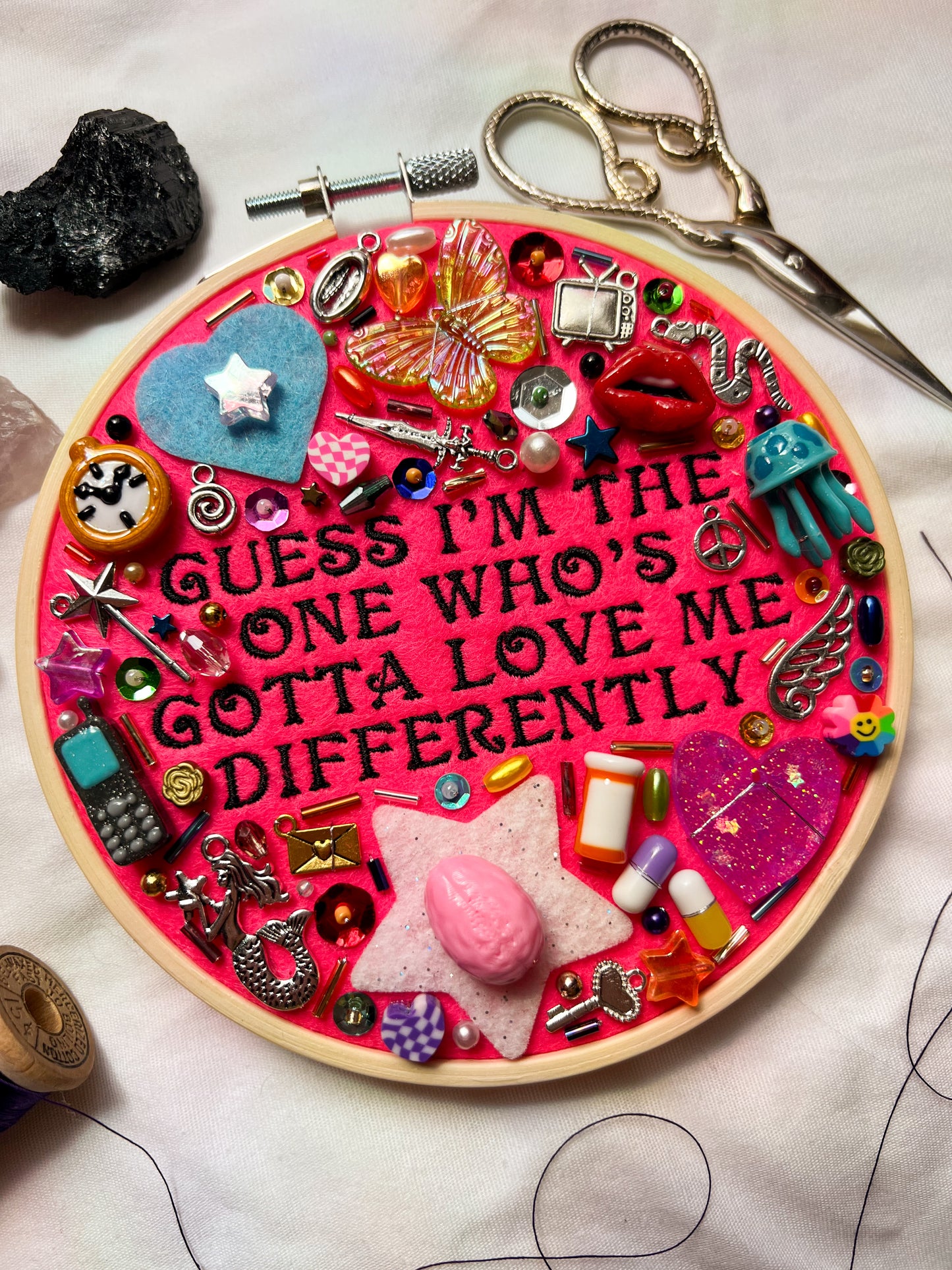 LOVE ME DIFFERENT hayley williams charm embroidery