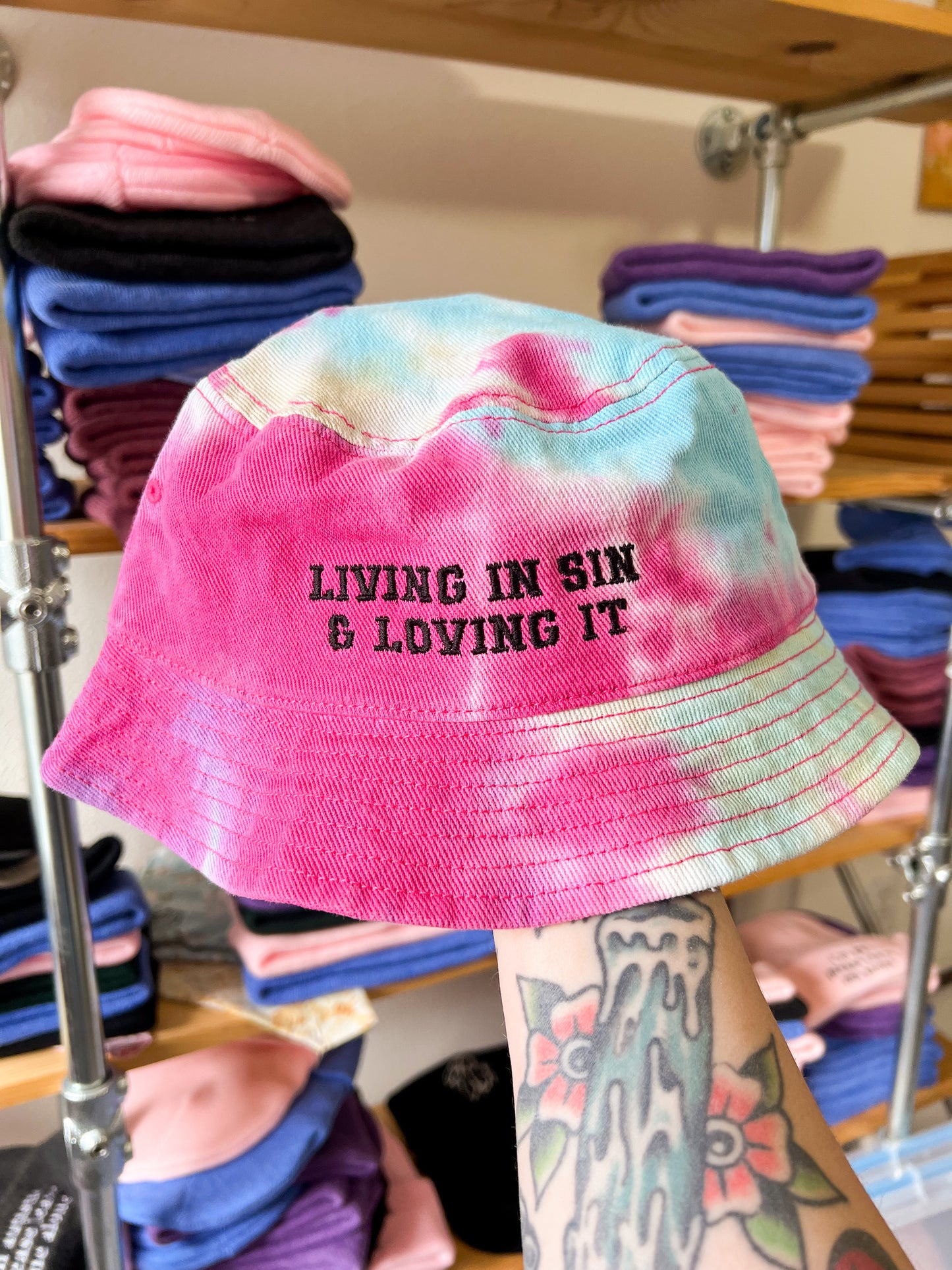 living in sin bucket hats (PREORDER)