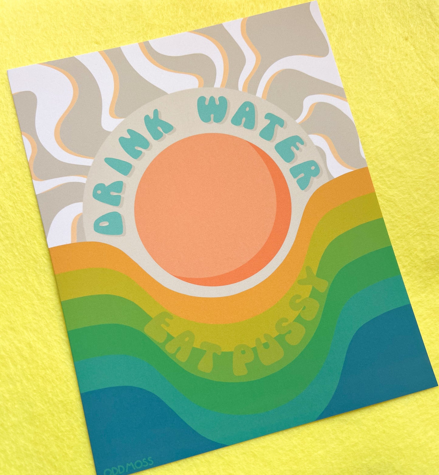 drink water eat pussy print - odd moss studio