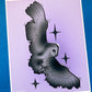 lavender owl print - odd moss studio
