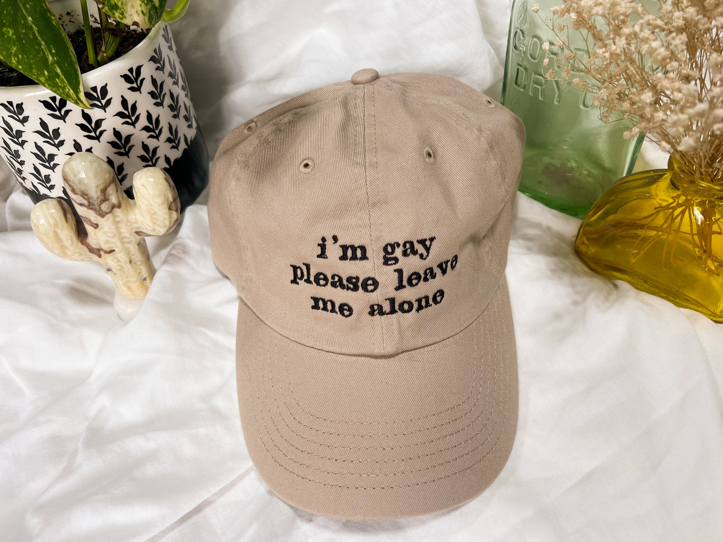 i'm gay please leave me alone cap (PREORDER)