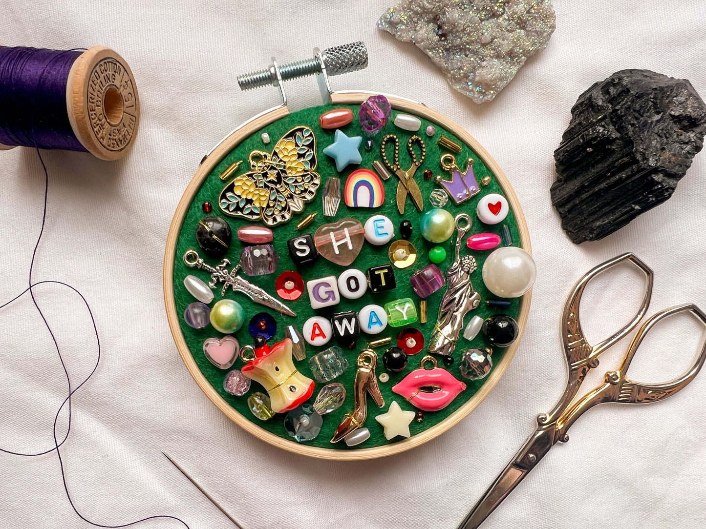 THE SUBWAY chappell roan charm embroidery  *mini* (she got away)