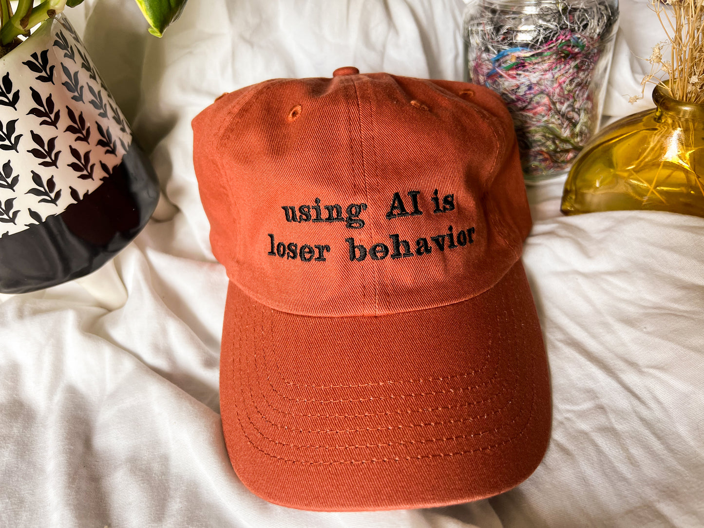 using AI is loser behavior cap (PREORDER)