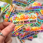god is not here holographic sticker
