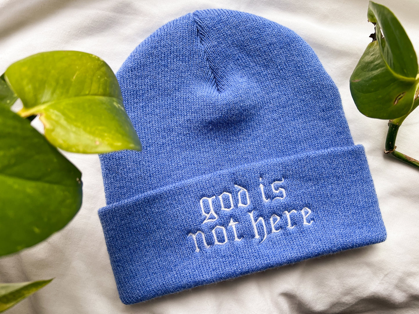 god is not here beanie