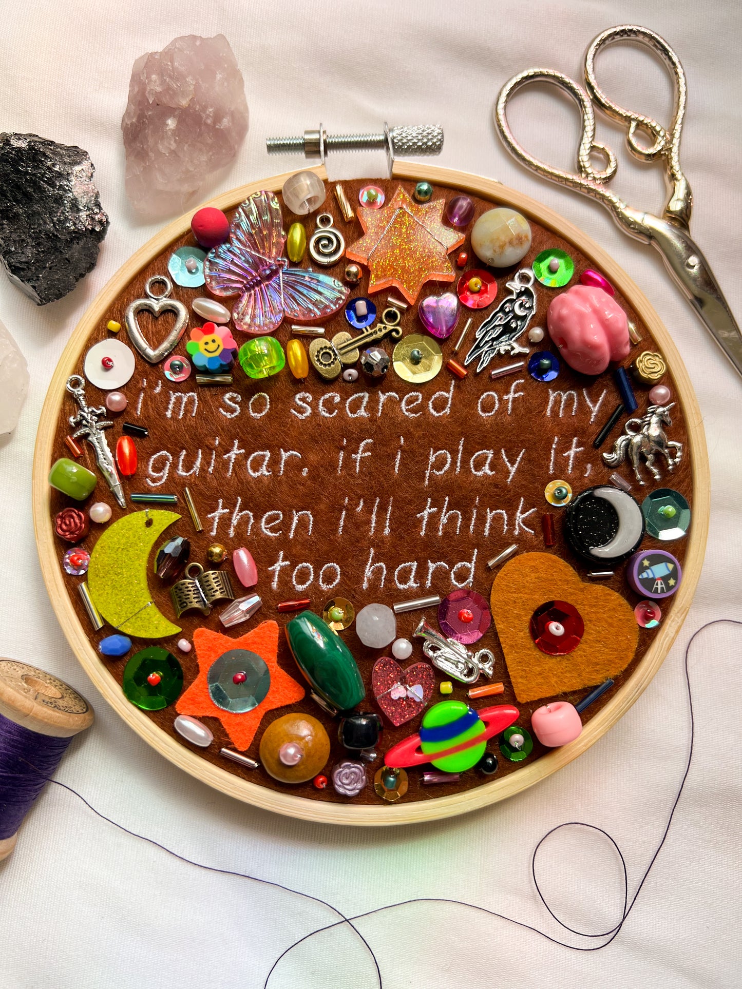 SCARED OF MY GUITAR olivia rodrigo charm embroidery