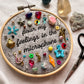 DON’T SMILE sabrina charm embroidery hoop