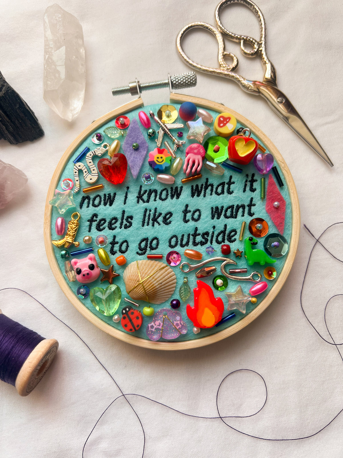 SIDELINES phoebe bridgers charm embroidery
